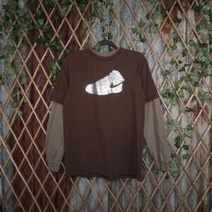 Medium - Vintage Y2K Nike double layer air force LS t-shirt